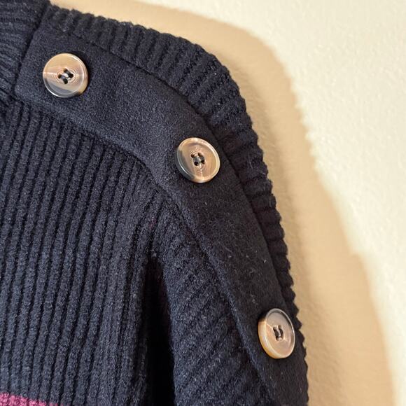 Tahari Black Ombré Striped Sweater Woman’s Size Large - Picture 4 of 6